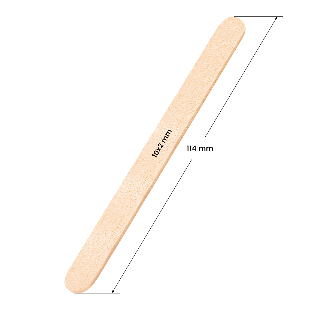 Wooden spatula medium 114x10x2mm - 100 pieces,1,LilaCare Bulgaria