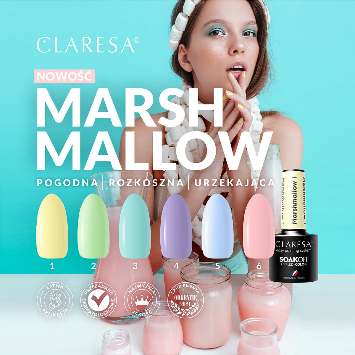 Гел лак Claresa MARSHMALLOW 3,2,LilaCare Bulgaria