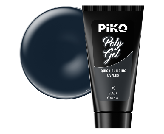 Полигел PIKO polygel color 30 гр 09 Black,1,LilaCare Bulgaria