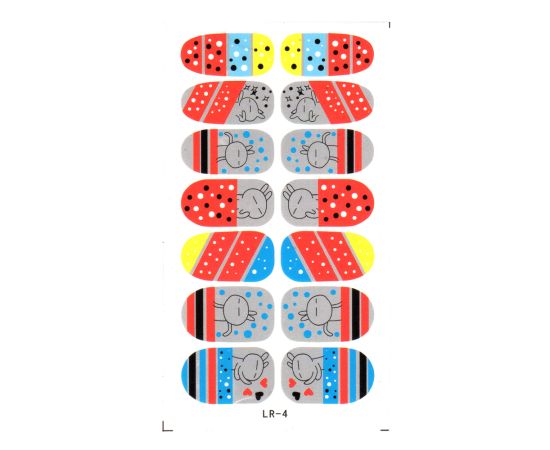 Cтикери за нокти 14 в 1 № 4, стикери за маникюр,3,LilaCare Bulgaria