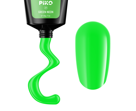 Полигел PIKO polygel color 30 гр 21 Green Neon,1,LilaCare Bulgaria