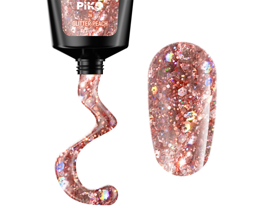 Полигел PIKO polygel color 30 гр 26 Glitter Peach,1,LilaCare Bulgaria