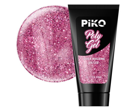 Полигел PIKO polygel color 30 гр 29 Glitter Gold,1,LilaCare Bulgaria