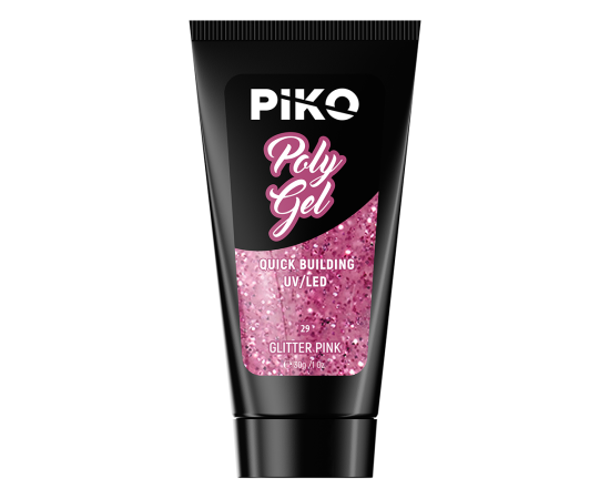 Полигел PIKO polygel color 30 гр 29 Glitter Gold,3,LilaCare Bulgaria