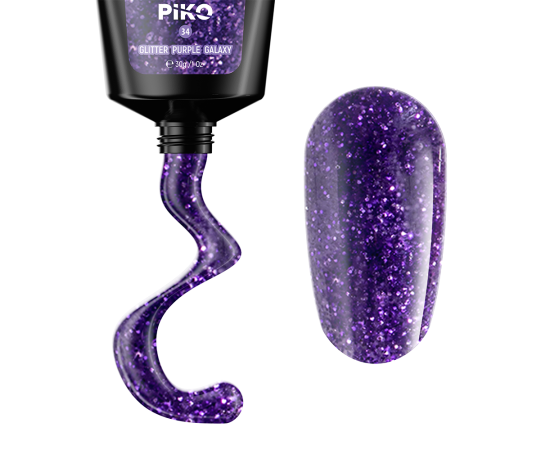 Полигел PIKO polygel color 30 гр 34 Glitter Purple Galaxy,1,LilaCare Bulgaria