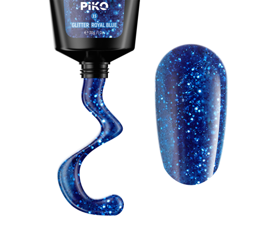 Полигел PIKO polygel color 30 гр 35 Glitter Royal Blue,1,LilaCare Bulgaria