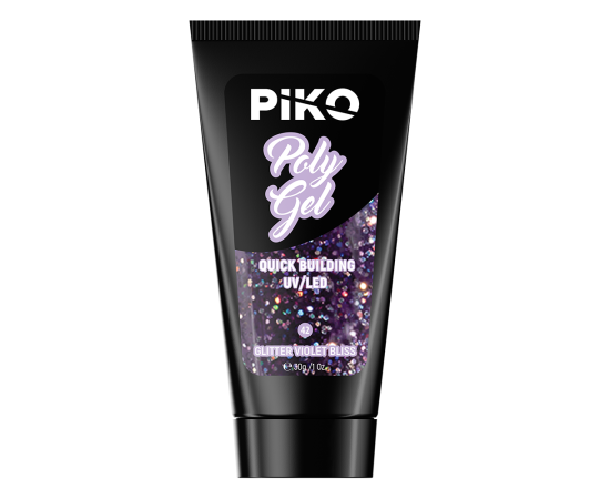 Полигел PIKO polygel color 30 гр 42 Glitter Violet Bliss,2,LilaCare Bulgaria