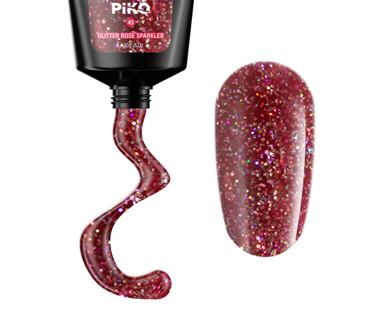 Полигел PIKO polygel color 30 гр 43 Glitter Rose Sparkler,1,LilaCare Bulgaria