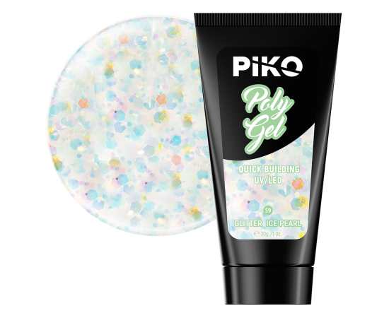 Полигел PIKO polygel color 30 гр 59 Glitter Ice Pearl,1,LilaCare Bulgaria