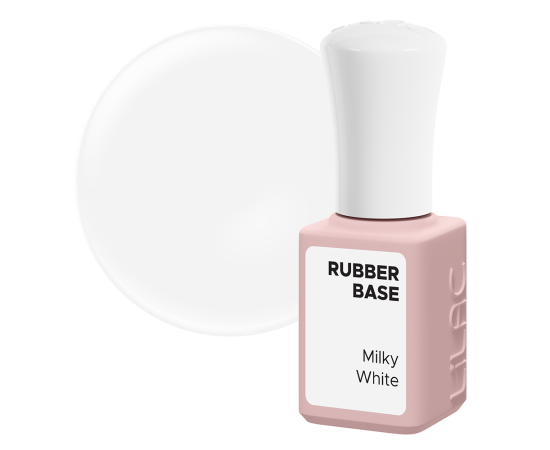 Гел лак Lilac Rubber Base Milky White,1,LilaCare Bulgaria