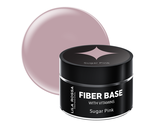 База Гел за нокти Lila Rossa Fiber Base c Vitamin Sugar Pink,1,LilaCare Bulgaria