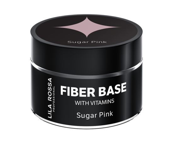 База Гел за нокти Lila Rossa Fiber Base c Vitamin Sugar Pink,1,LilaCare Bulgaria