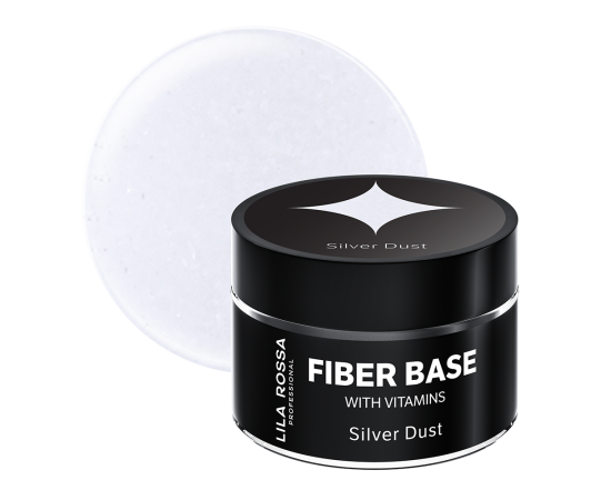 База Гел за нокти Lila Rossa Fiber Base c Vitamin Silver Dust,1,LilaCare Bulgaria