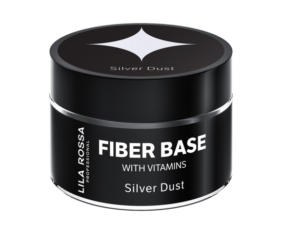 База Гел за нокти Lila Rossa Fiber Base c Vitamin Silver Dust,1,LilaCare Bulgaria