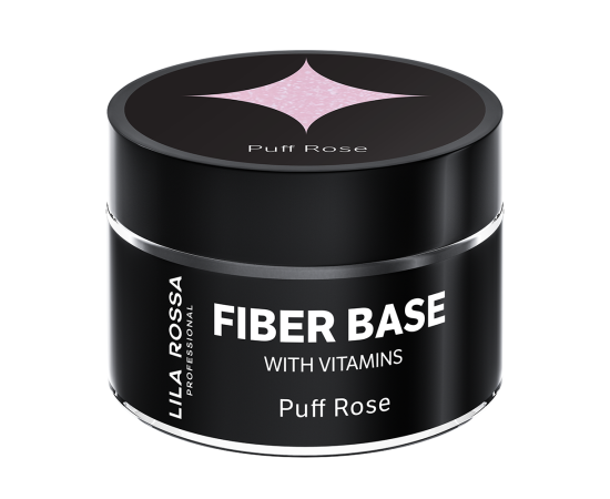 База Гел за нокти Lila Rossa Fiber Base c Vitamin Puff Rose,1,LilaCare Bulgaria