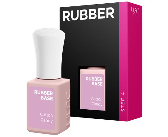 Гел лак Lilac Rubber Base Cotton Candy,1,LilaCare Bulgaria