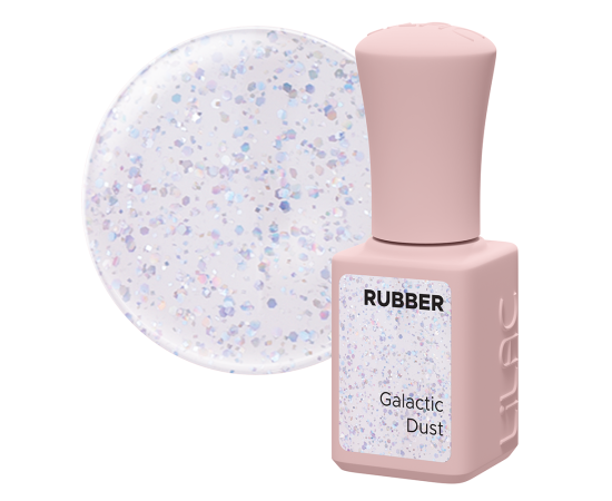 Гел лак Lilac Rubber Galactic Dust,1,LilaCare Bulgaria