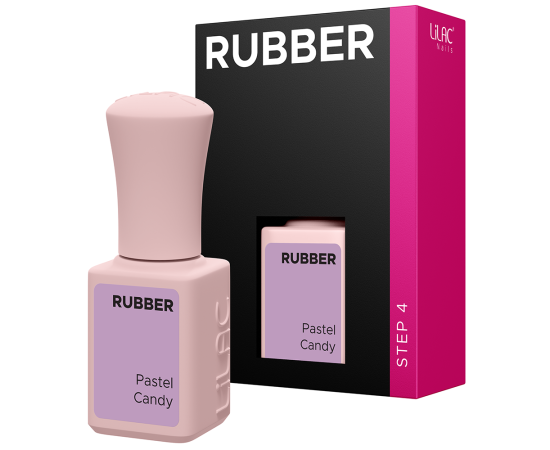 Гел лак Lilac Rubber Pastel Candy,1,LilaCare Bulgaria