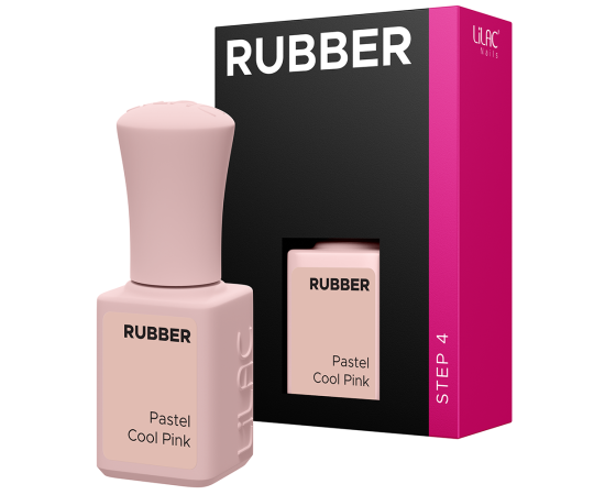 Гел лак Lilac Rubber Pastel Cool Pink,1,LilaCare Bulgaria