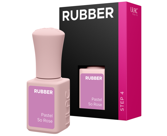 Гел лак Lilac Rubber Pastel So Rose,1,LilaCare Bulgaria