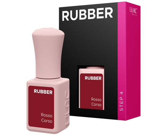 Гел лак Lilac Rubber Rosso Corso,1,LilaCare Bulgaria