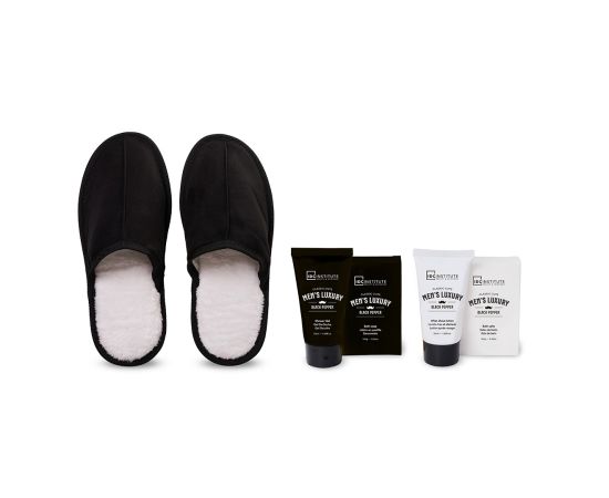 Подарък за мъж IDC INSTITUTE MEN'S LUXURY SLIPPERS SET, бръснарски комплект, подаръци за коледа, подаръци за рожден ден,1,LilaCare Bulgaria