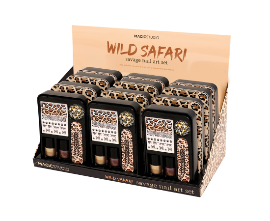 Подарък за жена MAGIC STUDIO WILD SAFARI SAVAGE NAIL ART SET, комплект лак за нокти, подаръци за коледа, подаръци за рожден ден,1,LilaCare Bulgaria