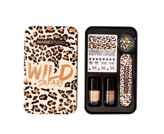 Подарък за жена MAGIC STUDIO WILD SAFARI SAVAGE NAIL ART SET, комплект лак за нокти, подаръци за коледа, подаръци за рожден ден,1,LilaCare Bulgaria