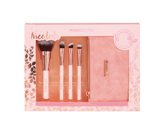 Подарък за жена MAGIC STUDIO ROSE GOLD BRUSHES EYE SET, комплект четки за грим, подаръци за коледа, подаръци за рожден ден,1,LilaCare Bulgaria