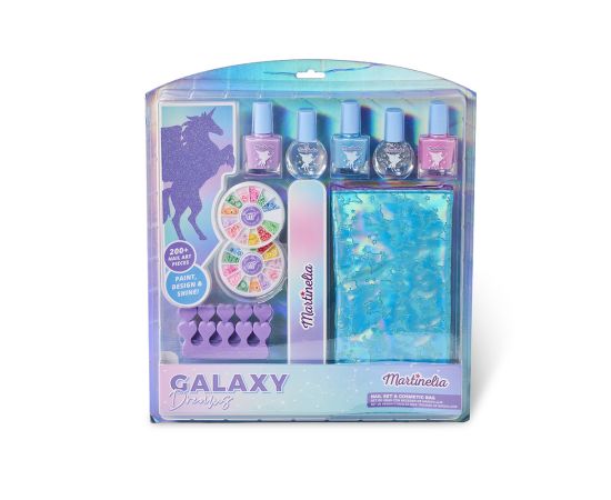 Детски комплект за маникюр за момиче MARTINELIA GALAXY DREAMS NAIL SET& COSMETIC BAG, подарък за момиче, подаръци за коледа, подаръци за рожден ден,1,LilaCare Bulgaria