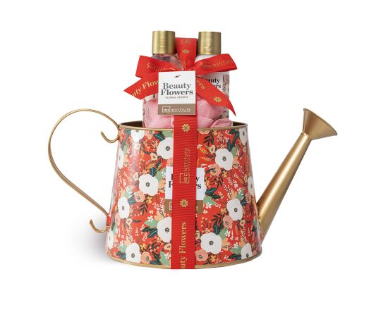 Подарък за жена IDC INSTITUTE FLORAL SCENTS WATERING CAN 4 PCS BIG, комплект за грижа, подаръци за коледа, подаръци за рожден ден,1,LilaCare Bulgaria