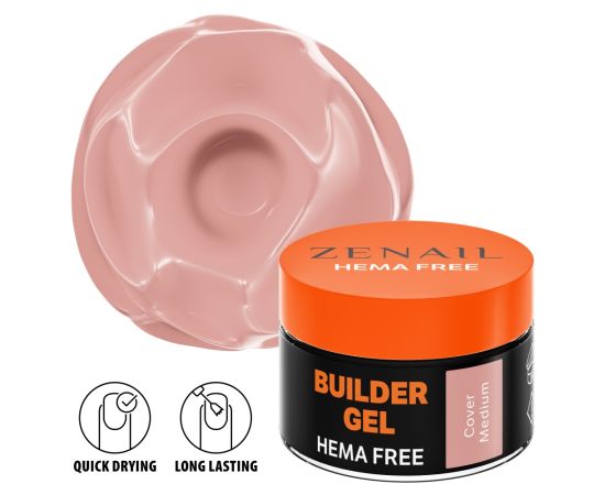 Hema Free гел за изграждане на нокти Zenail Cover Medium 15 гр,1,LilaCare Bulgaria