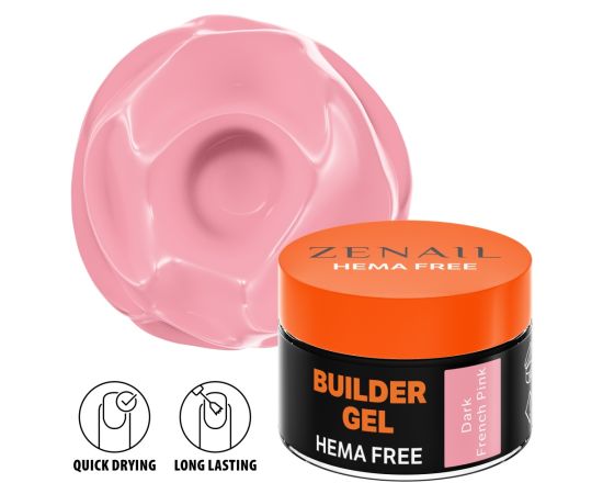 Hema Free гел за изграждане на нокти Zenail Dark French Pink 15 гр,1,LilaCare Bulgaria