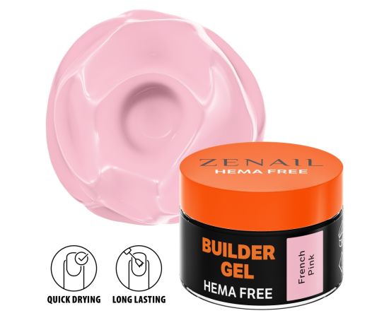 Hema Free гел за изграждане на нокти Zenail French Pink 15 гр,1,LilaCare Bulgaria