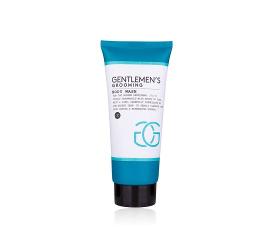 Подарък за мъж, душ гел, 200ml body wash GENTLEMEN'S GROOMING in tube, fragrance: Cool Mint & Lime, col. black/white/mint, подаръци за коледа,1,LilaCare Bulgaria