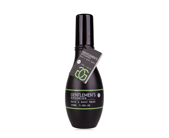 Подарък за мъж, душ гел, 150ml hair & body wash GENTLEMEN'S GROOMING in pin shaped bottle, fragrance: Cool Mint & Lime, col. black/white/mint, подаръци за коледа,1,LilaCare Bulgaria