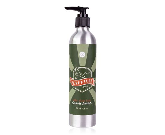 Подарък за мъж, душ гел, 280ml hair & body wash ADVENTURE COLLECTION in aluminum dispenser, fragrance: Oak & Amber, col. green/orange, подаръци за коледа,1,LilaCare Bulgaria