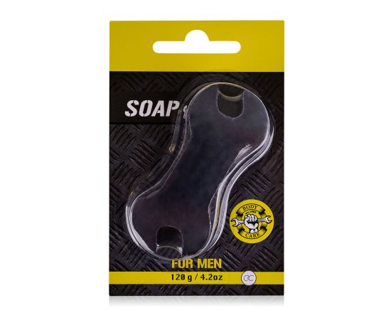 Подарък за мъж, сапун, 120g soap BATH & BODY TOOLS in wrench shape gift packaging, fragrance: Musk, col.: black/yellow/grey, подаръци за коледа,1,LilaCare Bulgaria