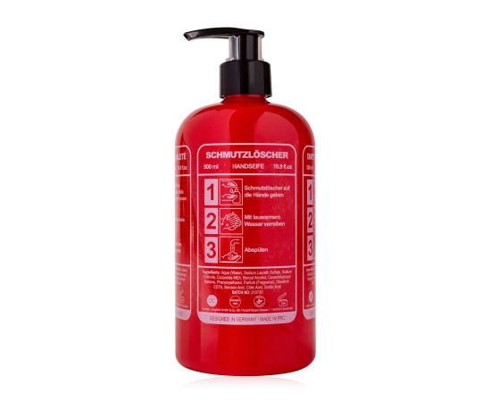 Подарък за мъж, течен сапун, 500ml hand soap DIRT EXTINGUISHER in fire extinguisher shaped bottle, fragrance: Musk, col. red/white, подаръци за коледа,1,LilaCare Bulgaria