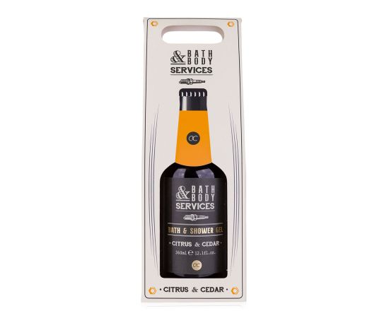 Подарък за мъж, душ гел, 360ml bath & shower gel BATH & BODY SERVICES paper gift box with beer bottle design, fagrance: Citrus & Cedar, подаръци за коледа,1,LilaCare Bulgaria