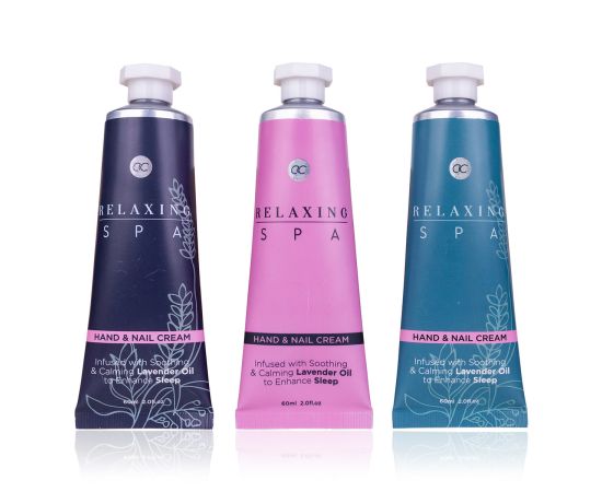 Подарък за жена, крем за ръце, Hand care set RELAXING SPA in gift box, 3 * 60ml hand & nail cream, infused with Lavender Oil, fragrance: Lavender & Chamomile, col. blue/lilac/brown, подаръци за коледа,1,LilaCare Bulgaria