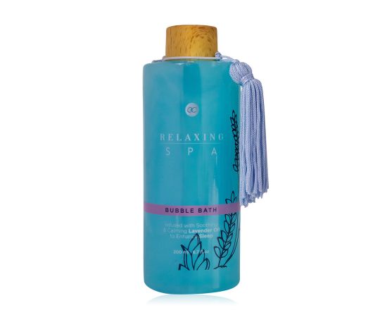 Душ гел, 200ml bubble bath RELAXING SPA with tassel, infused with Lavender Oil, fragrance: Lavender & Chamomile, col. blue/lilac, подаръци за коледа,1,LilaCare Bulgaria