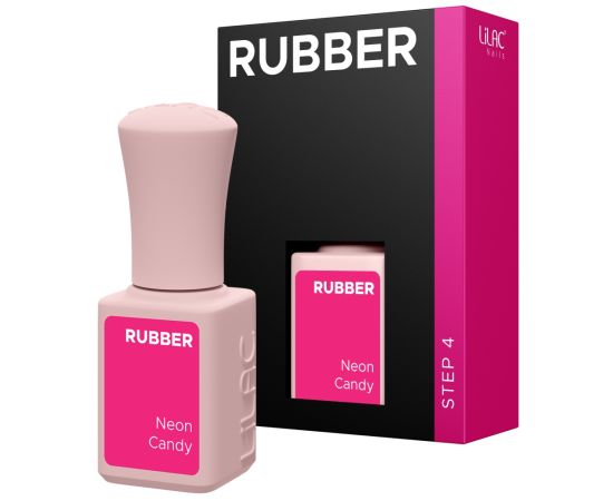 Гел лак Lilac Rubber Neon Candy 6 g,2,LilaCare Bulgaria