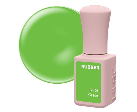 Гел лак Lilac Rubber Neon Green 6 g,1,LilaCare Bulgaria