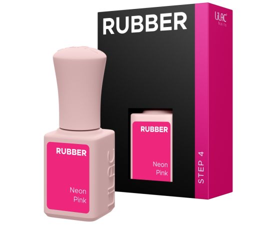 Гел лак Lilac Rubber Neon Pink 6 g,3,LilaCare Bulgaria