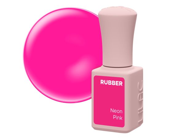 Гел лак Lilac Rubber Neon Pink 6 g,1,LilaCare Bulgaria