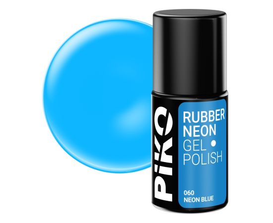 Гел лак Piko Rubber Neon Blue 7 гр,1,LilaCare Bulgaria