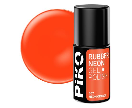 Гел лак Piko Rubber Neon Orange 7 гр,1,LilaCare Bulgaria