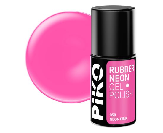 Гел лак Piko Rubber Neon Pink 7 гр,1,LilaCare Bulgaria