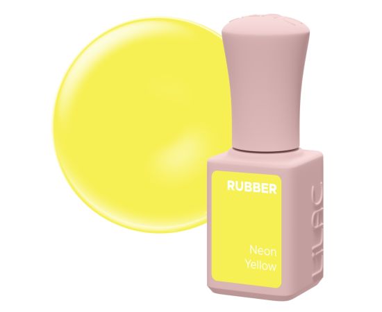 Гел лак Lilac Rubber Neon Yellow 6 g,1,LilaCare Bulgaria